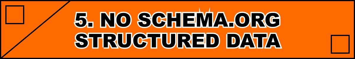 5. No Schema.org Structured Data