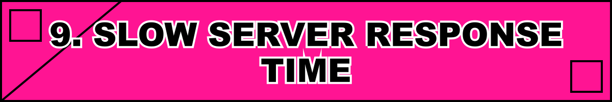 9. Slow Server Response Time