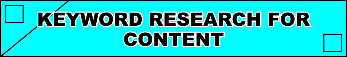 Keyword Research for Content