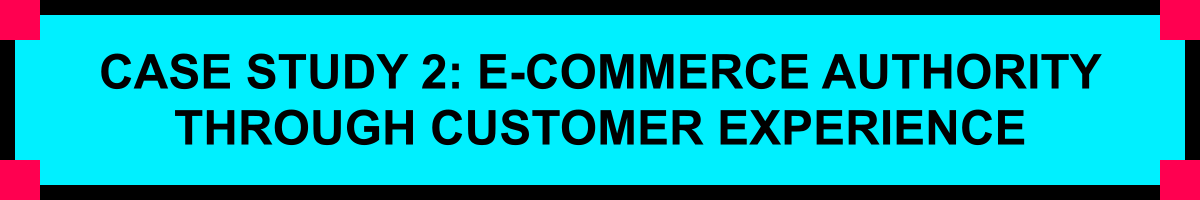 Case Study 2: E-Commerce Authority Through Customer Experience