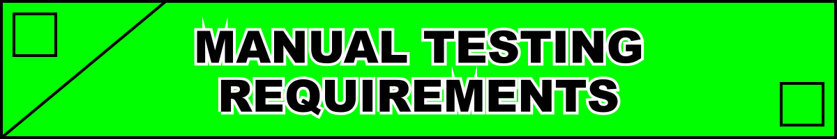 Manual Testing Requirements