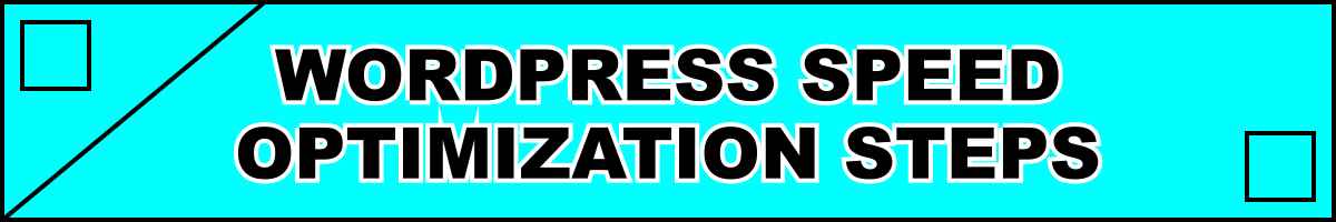 WordPress Speed Optimization Steps